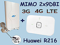 Huawei R216 мобильный 3G/4G/LTE WiFi Роутер + Антенна MIMO 9dBi