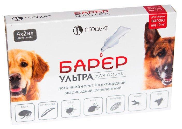 Бар'єр Ультра для собак вагою від 10 кг, 4 піп.*2 мл