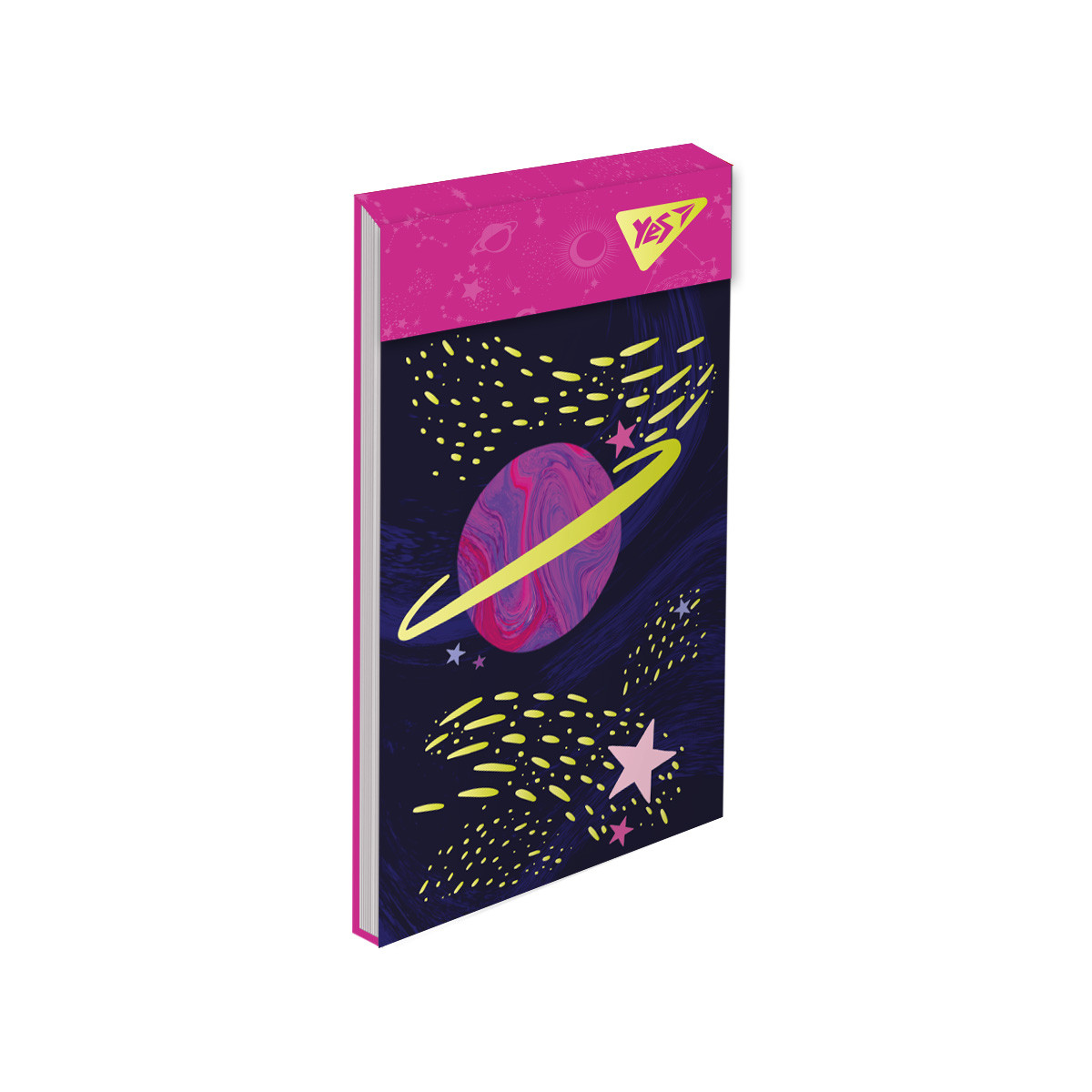 Блокнот для записів А7+/50 клей, софт-тач+фольга золото YES "ЕТА VEE COSMOS", фото 1