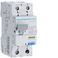 Диференціальний автоматичний вимикач 1+N, 40 A, 30 mA, B, 6kA, A Hager