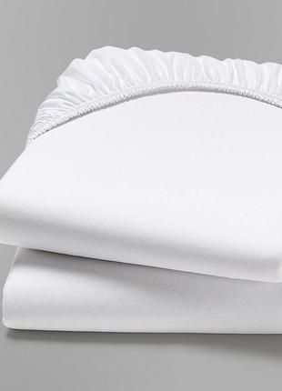 Простирадло-гумка (Бязь) | Односпальне простирадло на резинці "Чистота" | Розмір 80х200 см, білий, фото 1