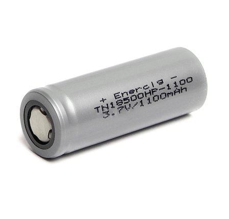 Аккумулятор 18500 Li-Ion Enercig IMR TN18500HP-1100 (EC-18500HP-1100), 1100mAh, 22A, 4.2/3.7/3V, Gray, фото 1