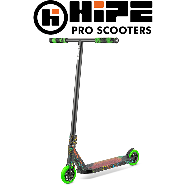 Трюковий самокат двоколісний алюмінієва дека Hipe H8 Multicolour iHC 88А навантаження 100 кг вага 3,5 кг