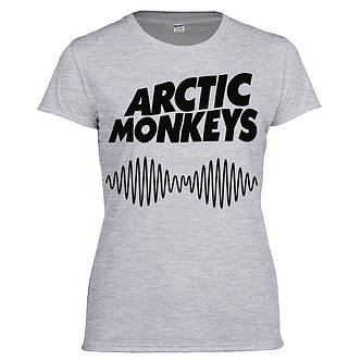 Футболка жіноча ARCTIC MONKEYS меланжева, фото 4