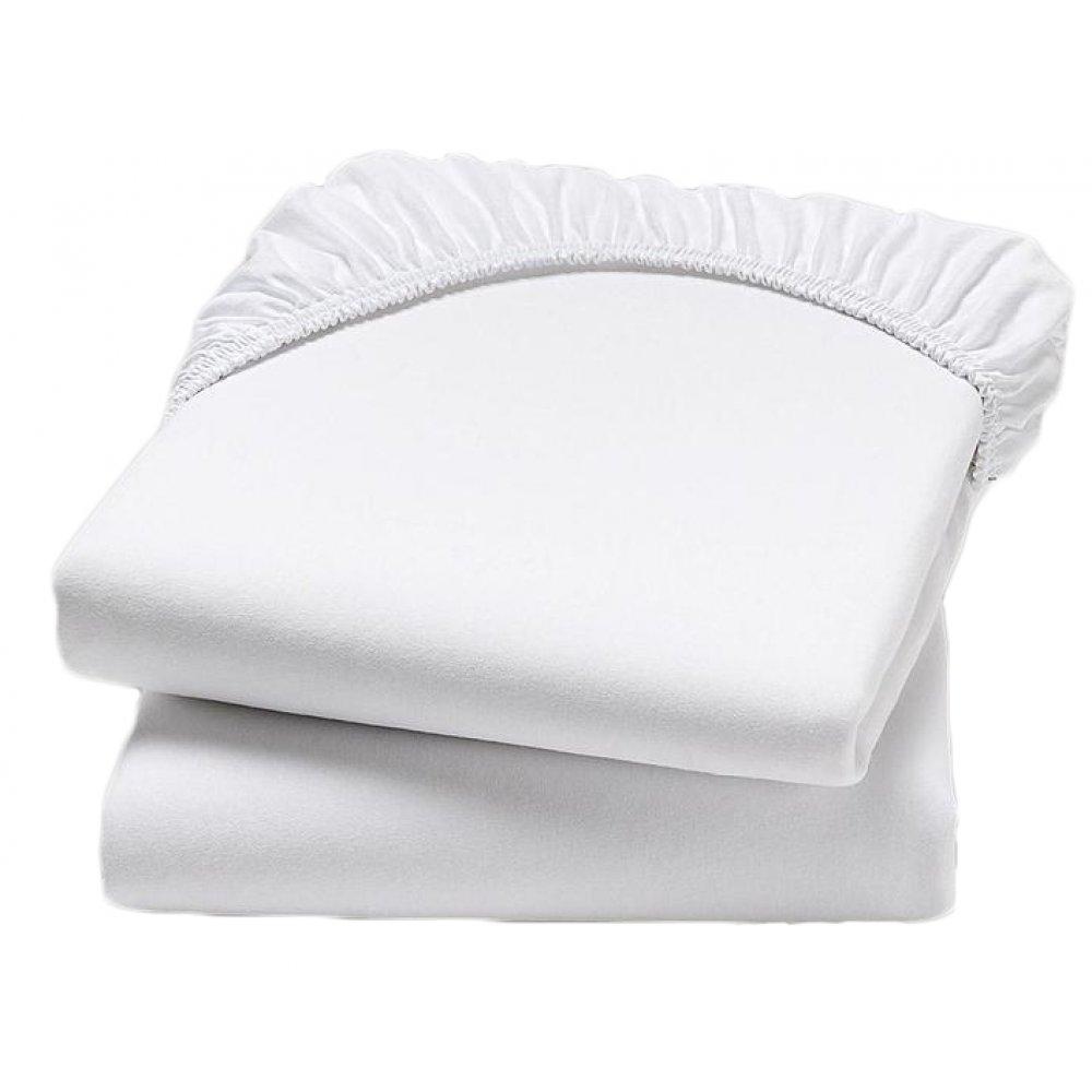 Простирадло на резинці двоспальне "Чистота" | Бязь 180х200 см Білий, фото 1