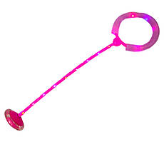 Нейроскакалка, що світиться скакалка рожева, скакалка на одну ногу зі світловим роликом