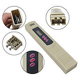 Портативний солемір TDS-3 з ручним калібруванням (0-9990 ppm), фото 10