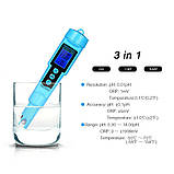 Комбінований pH/ГВП/Temp-метр PH-689 (вологозахищений, змінний електрод), фото 6