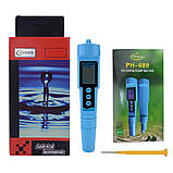 Комбінований pH/ГВП/Temp-метр PH-689 (вологозахищений, змінний електрод), фото 10