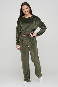 Жіночий спортивний костюм кофта кроп-топ і штани