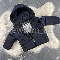 Куртка-пуффер детская демисезонная цвет черный 128-134