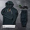 Чоловічий спортивний костюм оверсайз темно-зелений худі штани oversize 2022 Розміри: S, M, L, XL, фото 5