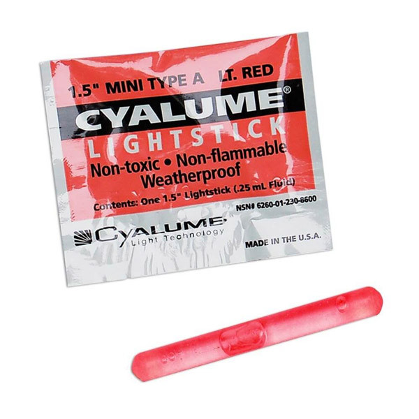 Хімічне джерело світла Cyalume Mini 1,5" RED 4 години