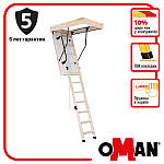 Горищні сходи Oman TERMO LONG PS з поручнем 120х60 мм Н280, фото 7