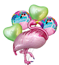 Фольговані кульки в наборі на тему дня народження в стилі фламінго 1938