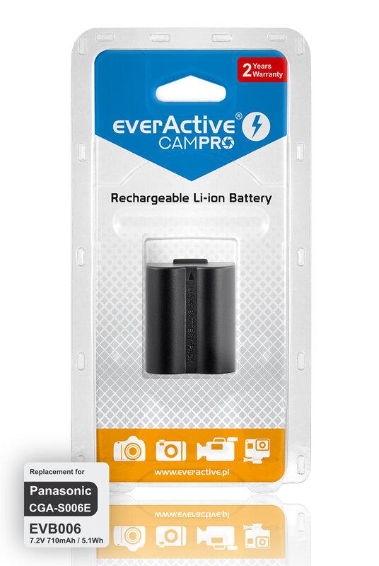 Акумулятор для камери everActive CamPRO (EVB006), LiPo 710 mAh, Panasonic CGA-S006, фото 1