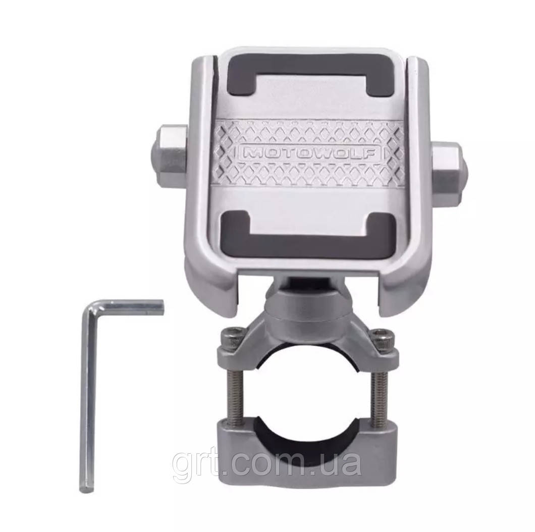 Крепление для телефона на мотоцикл Motowolf 2508B.Silver. (ID#1342433885),  цена: 1295 ?, купить на Prom.ua