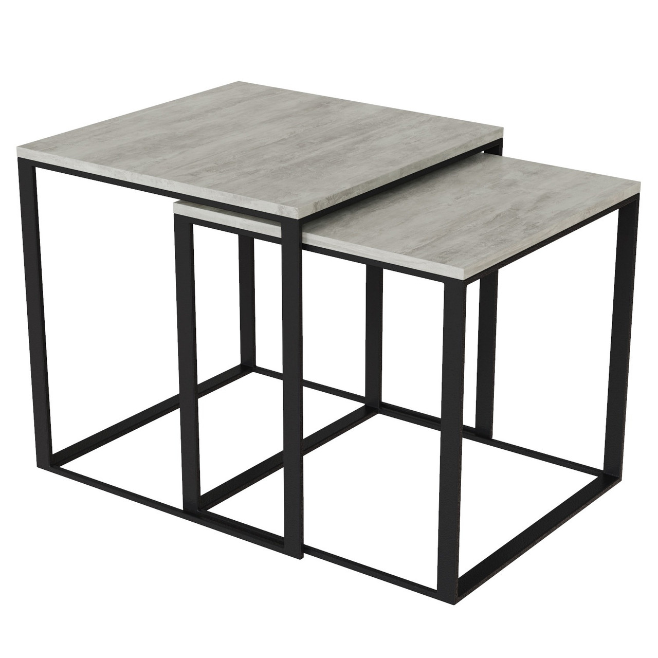 Стіл журнальний 2 в 1 Ascet ЛДСП урбан лайт / метал чорний Artinhead, фото 1