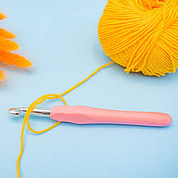 Гачки для в'язання із силіконовою ручкою/колір мікс/довжина 14 см/No 8/замовлення від 1 шт.