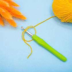 Гачки для в'язання із силіконовою ручкою/колір мікс/довжина 14 см/No9/замовлення від 1 шт.