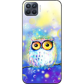 Бампер силіконовий для OPPO Reno 4 Lite з малюнком Сова