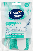 Зубочистки - флостік із зубною ниткою Dontodent Zahnseide-Sticks, 40 шт.