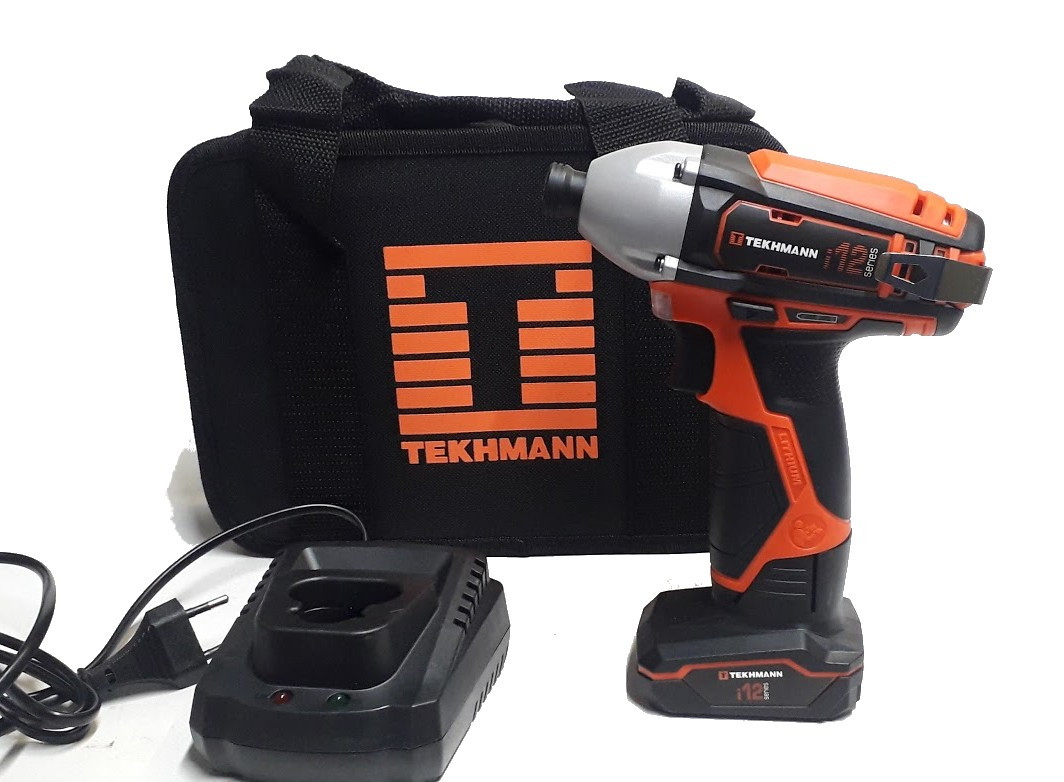 Акумуляторний ударний гайковерт Tekhmann TCD-90/i12 з акумулятором 4 А/год та зарядним