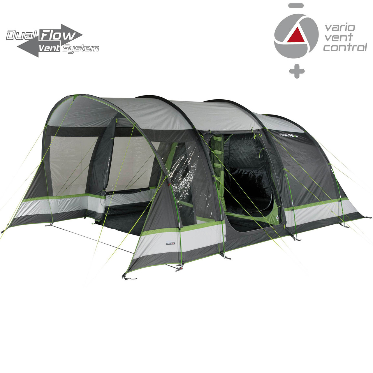 Намет High Peak Garda 5.0 Light Grey/Dark Grey/Green (11823)