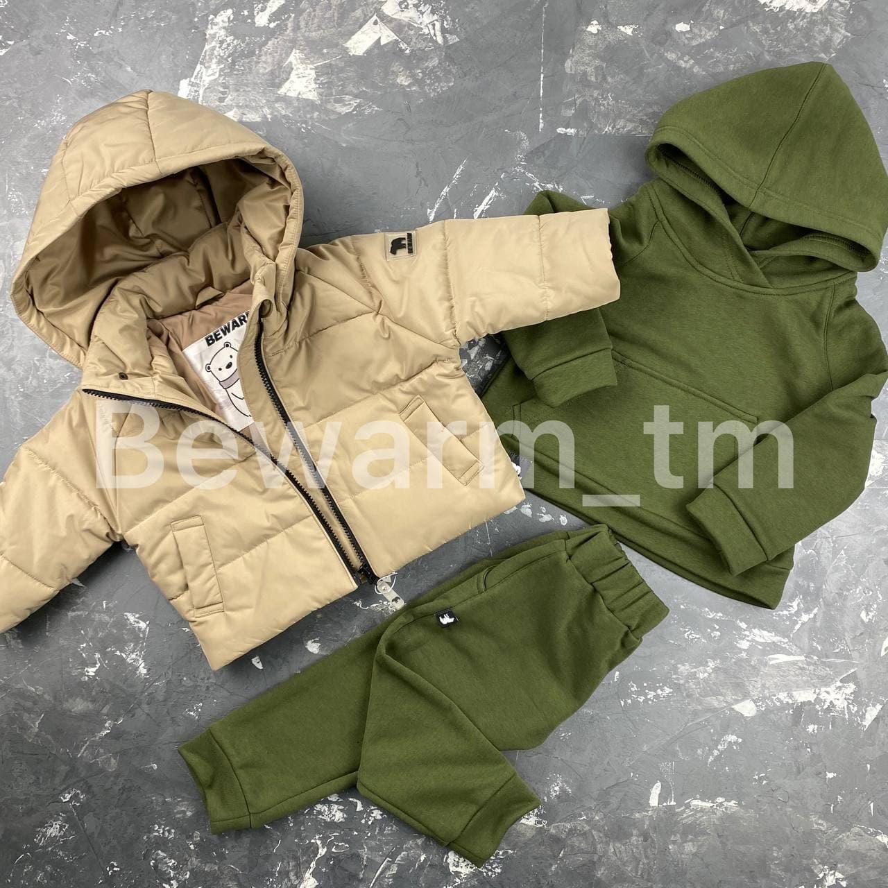 Куртка-пуффер детская демисезонная цвет бежевый - фото 7 - id-p1384769327