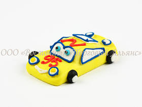 Фігурки з мастики — Машинка жовта — Велика