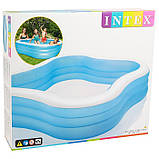 Дитячий надувний басейн Intex 229*229*56 см великий сімейний для дому та дачі, для дітей і малюків 57495, фото 4