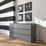 Комод на 6 висувних ящиків c фасадами без ручок R-7, фото 3