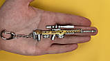 Брелок сувенір металевий 12 см зброю аксесуари з пабга pubg mobile, фото 3
