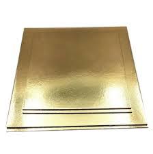 Подложка под торт квадратная 25см х 25см усиленная золотая уплотненная. Кондитерская подложка - фото 1 - id-p1013854775