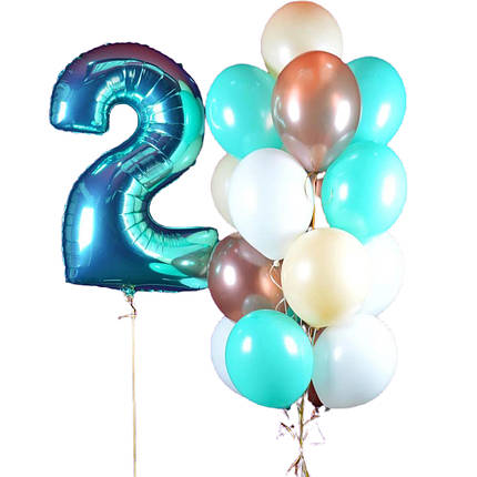 Кульки дитині на день народження і кулька цифра 2, фото 2