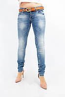 Женские джинсы скини с низкой посадкой синие