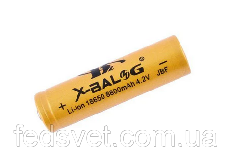 Акумулятор 18650 X-Balog 8800mAh 4,2 V золотий, фото 1
