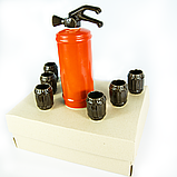 Вогнегасник-бар червоний "Іменна Завжди Правий" подарунковий набір в красивій упаковці. Вогнегасник + 6 чарок., фото 2