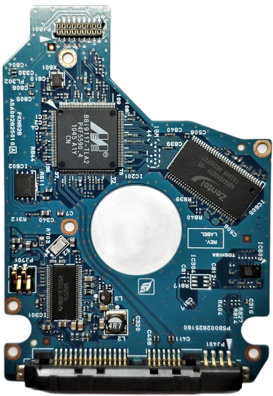 Плата HDD PCB G002825A FKN82B A5A002825010 Toshiba MK2559GSXP MK3259GSXP MK5059GSXP MK6459GSXP MK7559GSXP