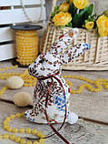 Великодній кролик, текстильна іграшка, декор на Великдень,, фото 4