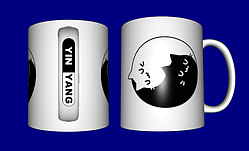 Гуртка / чашка Інь Ян котики