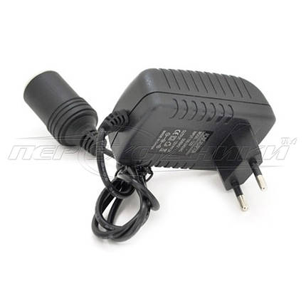 Імпульсний адаптер живлення, AC110-240V / DC12V 2 А (24 W) з прикурювачем, фото 1