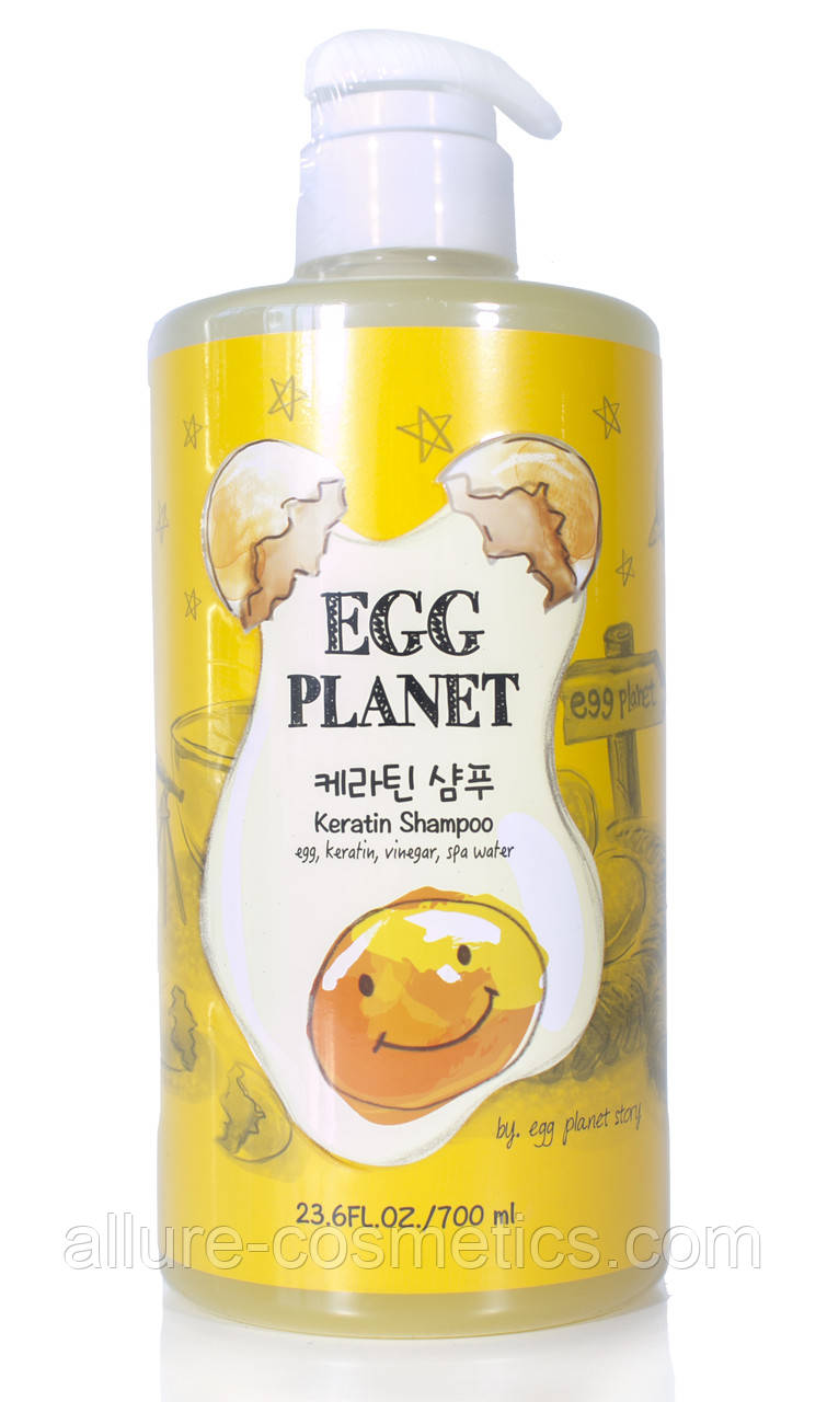 Кератинний шампунь з яйцем для пошкодженого волосся Daeng Gi Meo Ri EGG PLANET Keratin Shampo 700 мл