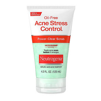 Скаб для проблемної шкіри Анти-Акне Neutrogena Oil-Free Acne Stress Control Power-Clear Facial Scrub 125 мл