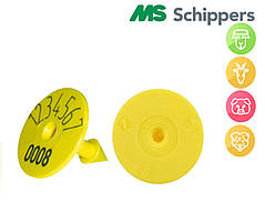 Бірка Кругла НОМЕРНА №1-50 (уп/50шт), жовтого кольору MS SCHIPERS