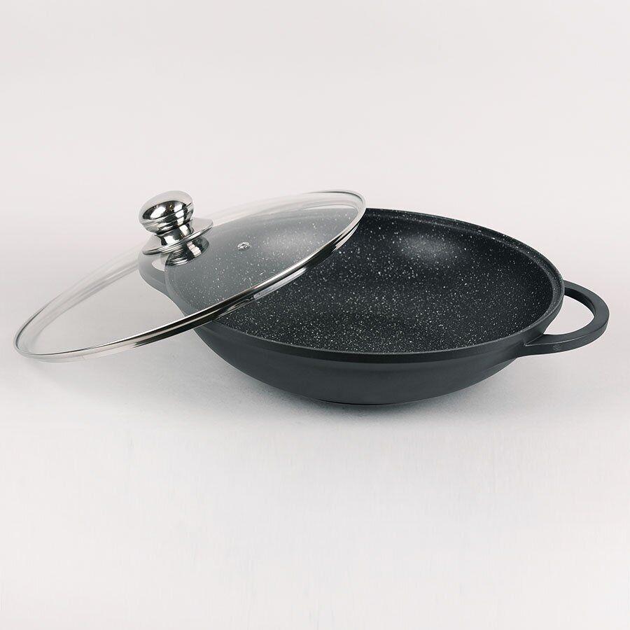 Сковорода Wok MAESTRO Cast 32 см Колір чорний 4832м, фото 1