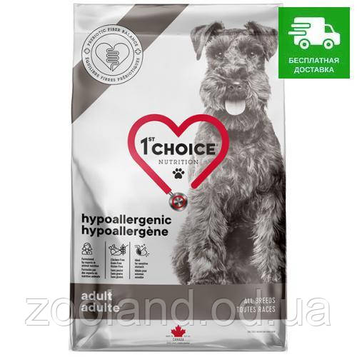 1st Choice Adult Dog Hypoallergenic з качкою, 11 кг