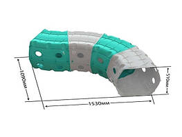 Тунель 4 секції колір м'ята сірий тм DOLONI-TOYS