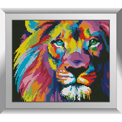 31660 Райдужний лев Набор алмазной живописи, фото 1
