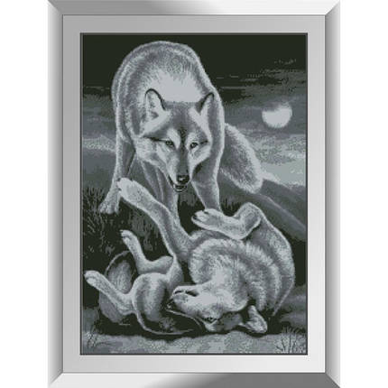 31670 Вовки в ночі Набор алмазной живописи, фото 1